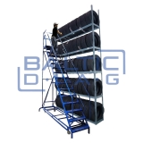 Mobile ladder for tire service 10-step