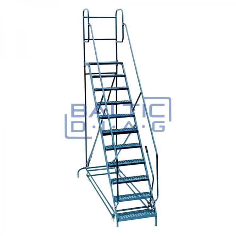 Mobile ladder for tire service 10-step