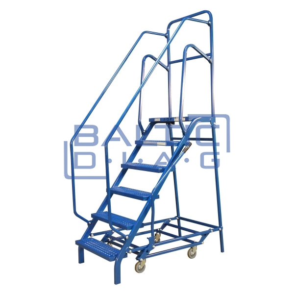 Mobile ladder for tire service 6-step