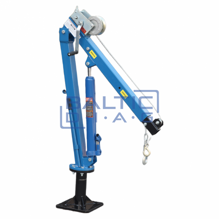 Hydraulic crane 0.9t with manual winch