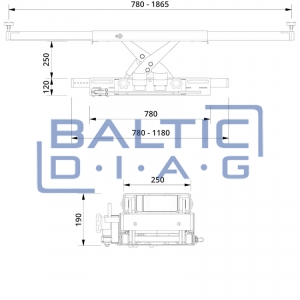 Пневмогидравлический подъемник оси AC Hydraulic SD20PHL-W 2.0т