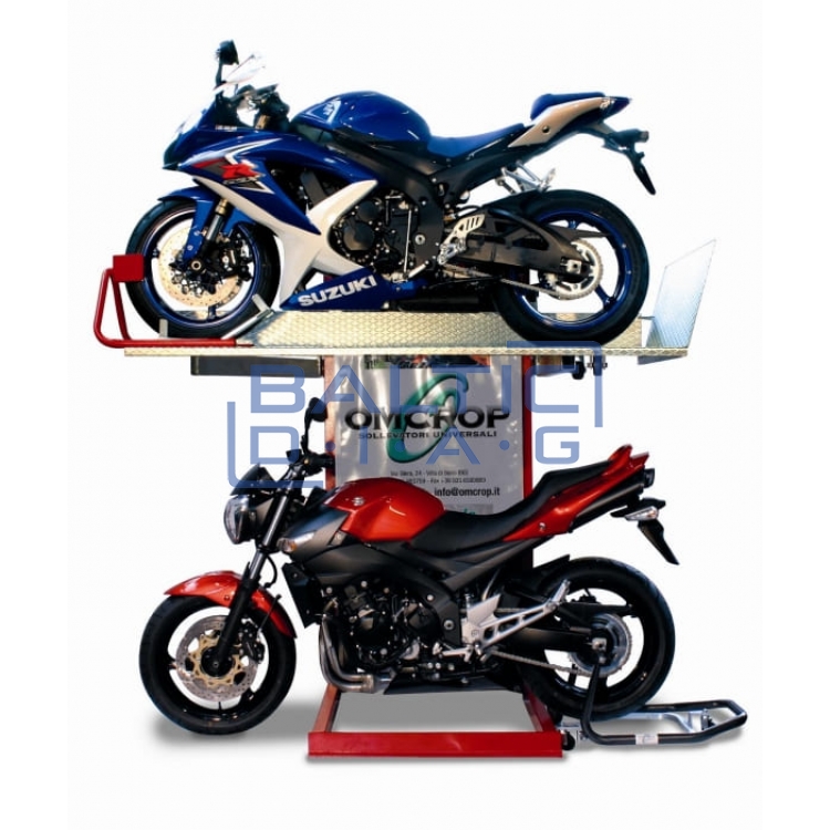 Motorcycle parking lift for garage