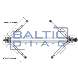 Two column post lift with electromagnetic locking, 2 + 3 - stage claws 4t BD-4000EL3