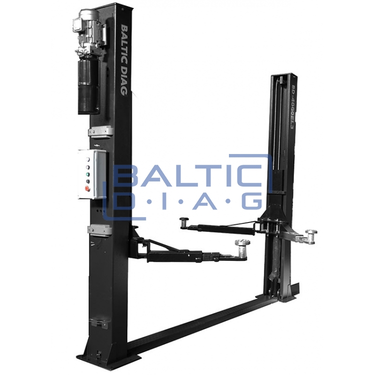 Two column post lift with electromagnetic locking, 2 + 3 - stage claws 4t BD-4000EL3