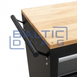 Mobile workshop trolley with 9 drawers and wooden worktop, filled with 298 tools