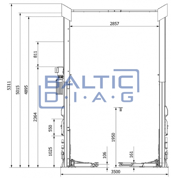 Two-post lift ATH-Comfort 2.55XL