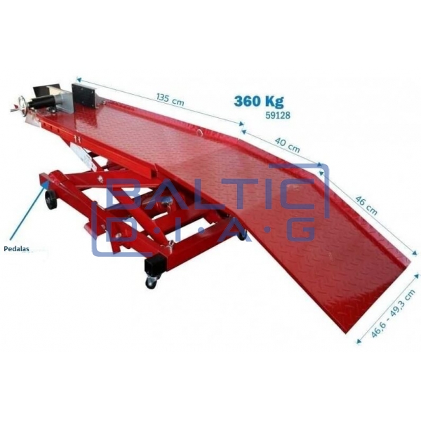 Hydraulic motorcycle lift, 360 kg