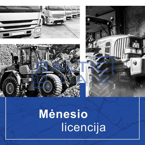Komercinio + žemės ūkio + statybinio transporto duomenų bazė Jaltest CV + AGV + OHW - mėnesiui