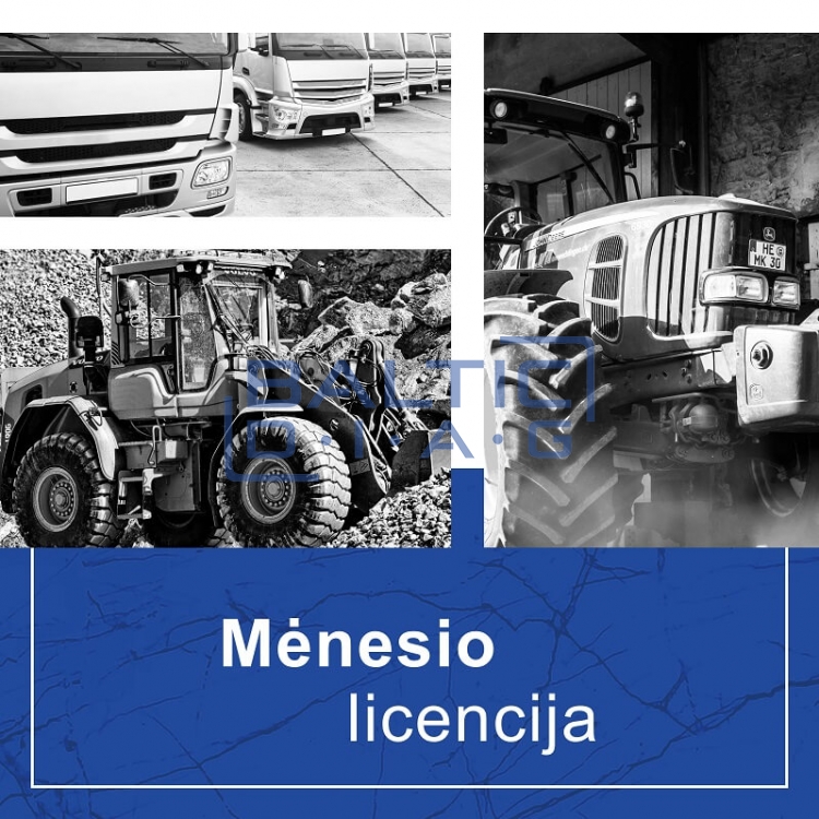 Komercinio + žemės ūkio + statybinio transporto duomenų bazė Jaltest CV + AGV + OHW - mėnesiui