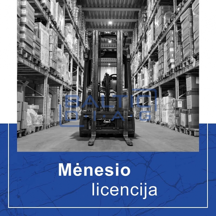 Sandėliavimo technikos duomenų bazė Jaltest MHE – mėnesiui