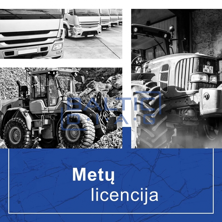 Komercinio + žemės ūkio + statybinio transporto duomenų bazė Jaltest CV + AGV + OHW – metams