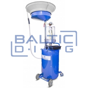 Air-operated pneumatic waste oil drainer with plastic cover, Castex 80l
