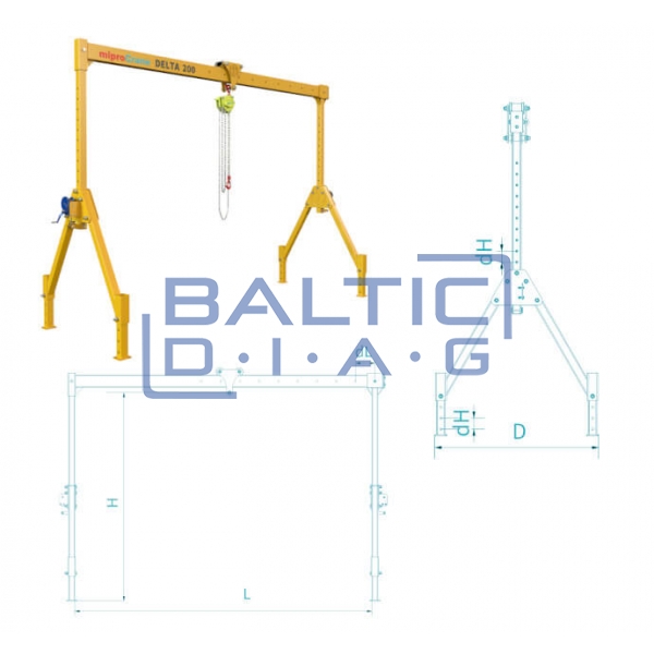 Disassembled gantry crane Delta 200