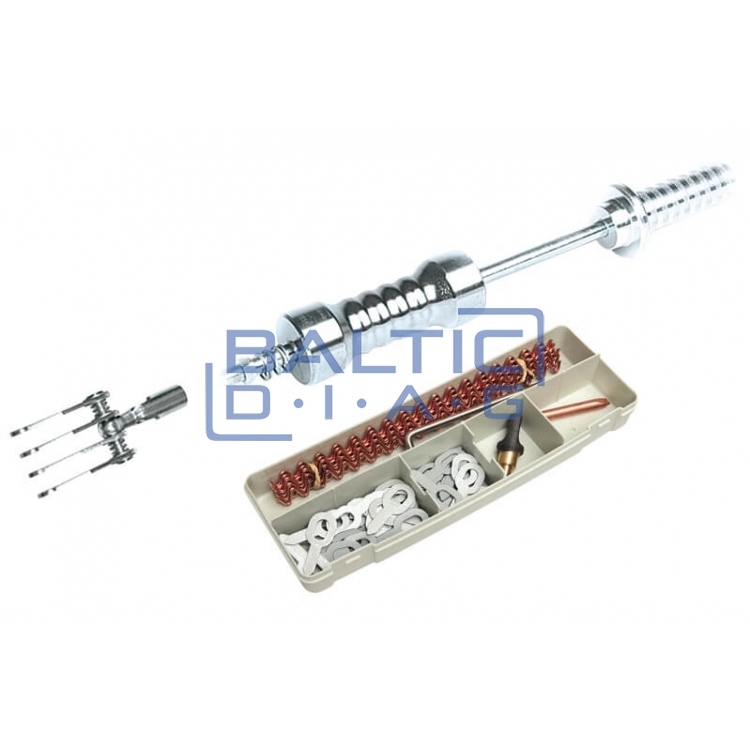Reversible hammer with a set of interchangeable heads