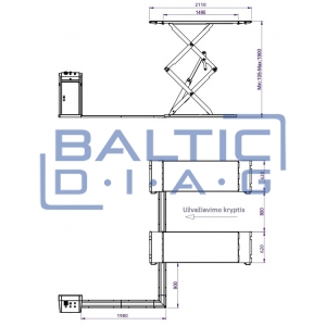 Double scissor lift BD-S4DE, 3500 kg Double scissor lift BD-S4DE, 3500 kg