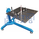 Adjustable position welding table