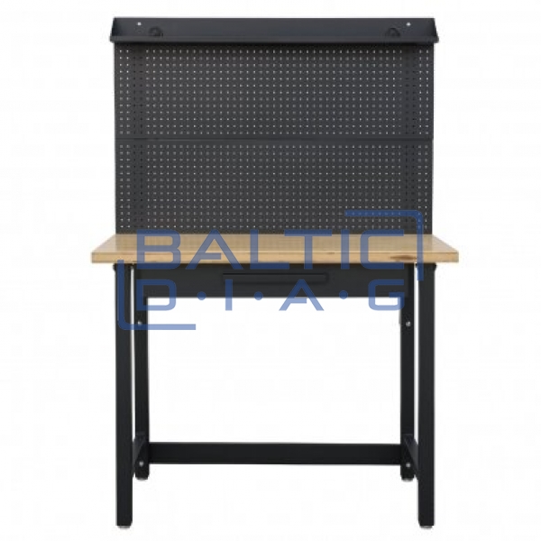 Workbench with perforated wall