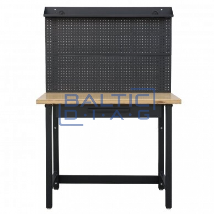 Workbench with perforated wall