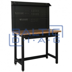 Workbench with perforated wall