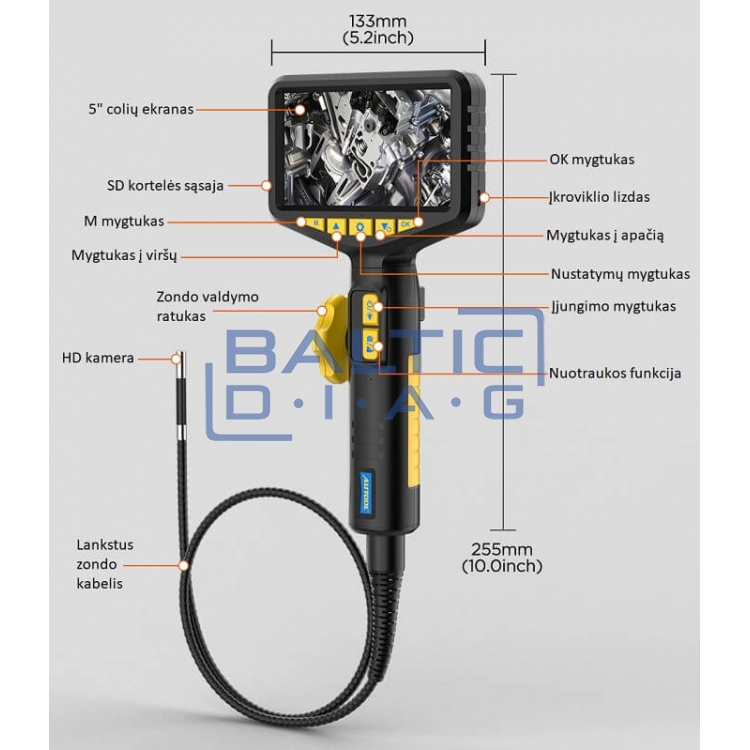 Endoscope with flexible probe Autool SVB305