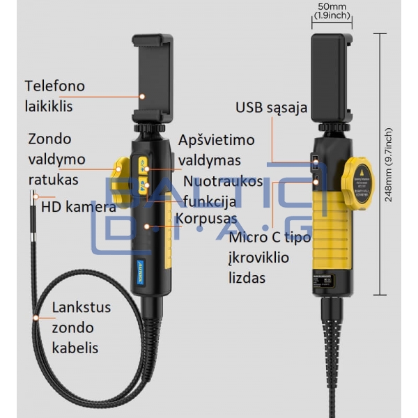 Endoskopas išmaniesiems telefonams Autool SVB302