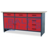 Jan Nowak desk with drawers and cabinets HENRY RED