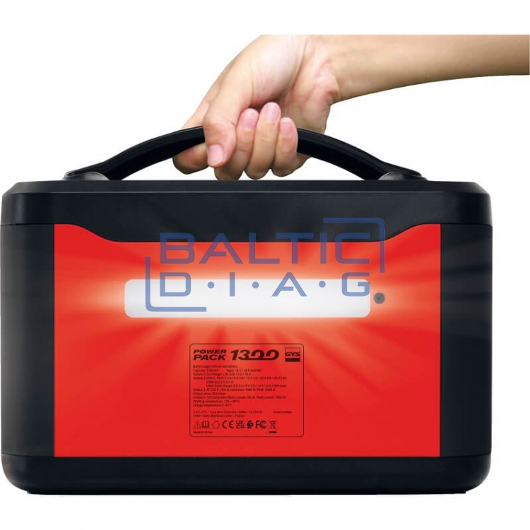 Išorinė maitinimo baterija 24V GYS Power Pack 1300 įvairiems elektroniniams prietaisams