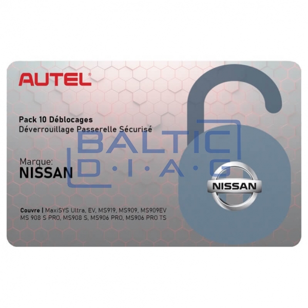 Nissan Gateway (SGW) prisijungimo kortelės, Autel