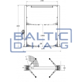 Double post lift with over top synchronization and 3 + 3 arms, 4T BD-4000VM33