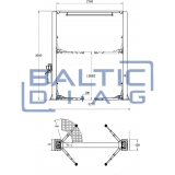 Double post lift with over top synchronization and 3 + 3 arms, 4T BD-4000VM33 Double post lift with over top synchronization and 3 + 3 arms, 4T BD-4000VM33