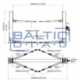 Two column lifter with mechanical pawl locking, 5T BD-5000M Two column lifter with mechanical pawl locking, 5T BD-5000M