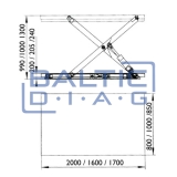 Electro-hydraulic load lifting table 500 kg, HIW500L