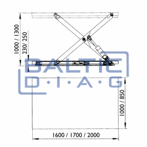 Electro-hydraulic load lifting table 2000 kg, NH Handling HIW