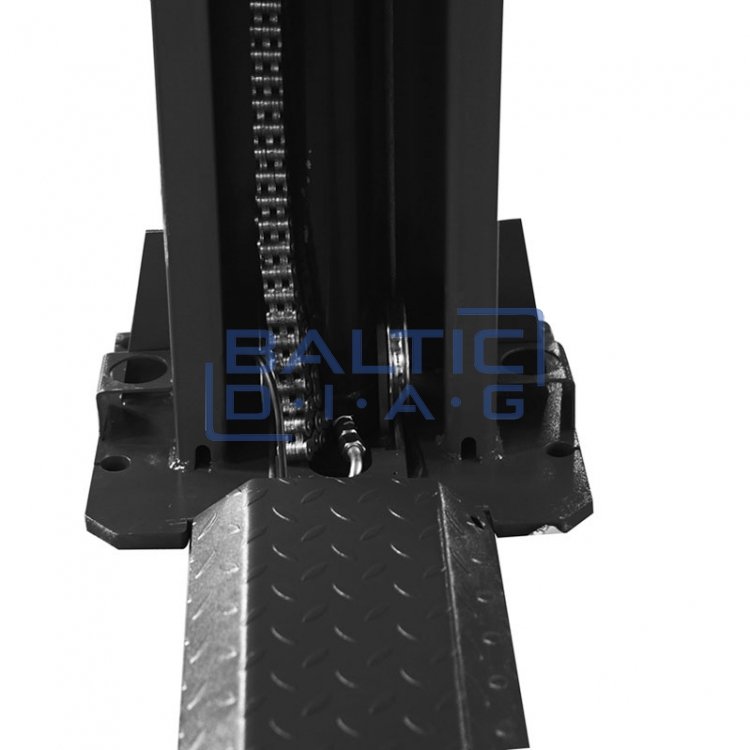 Double post lifter with electromagnetic safety locking, 3 + 3-steps arms 4t BD-4000EL33