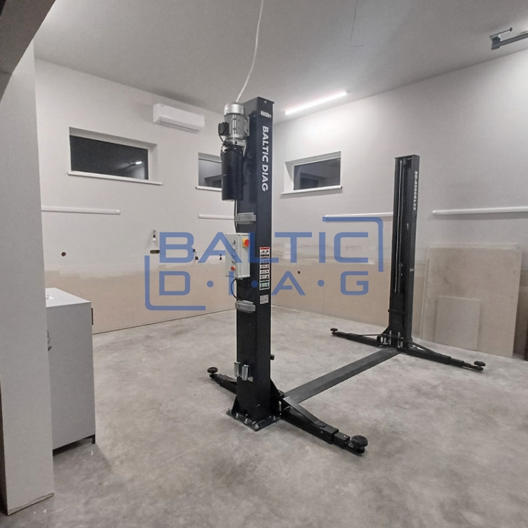 Double post lifter with electromagnetic safety locking, 3 + 3-steps arms 4t BD-4000EL33