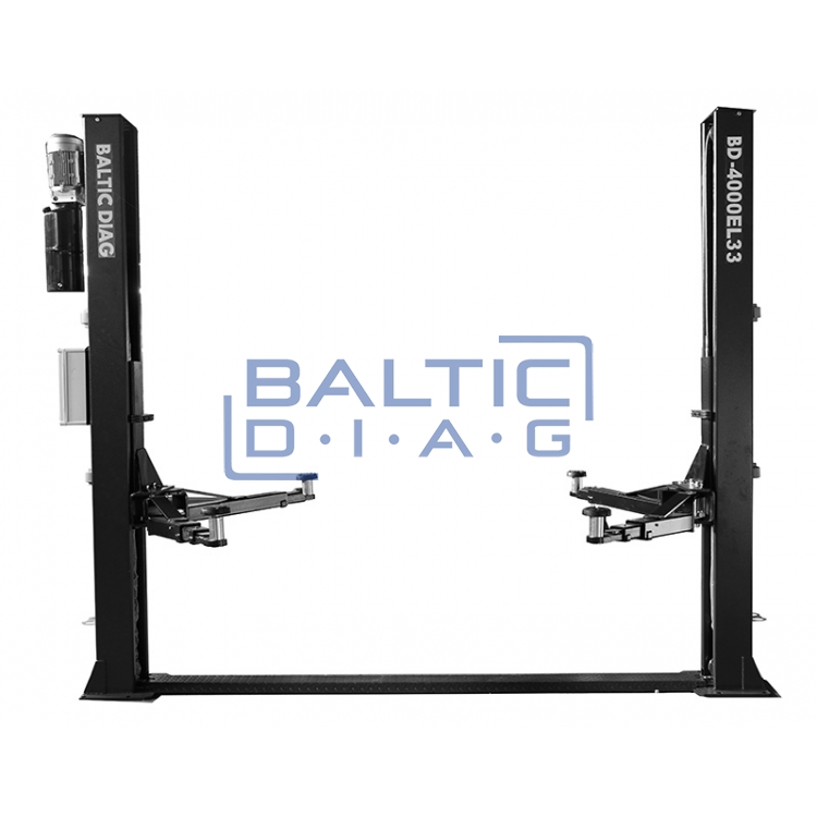 Double post lifter with electromagnetic safety locking, 3 + 3-steps arms 4t BD-4000EL33