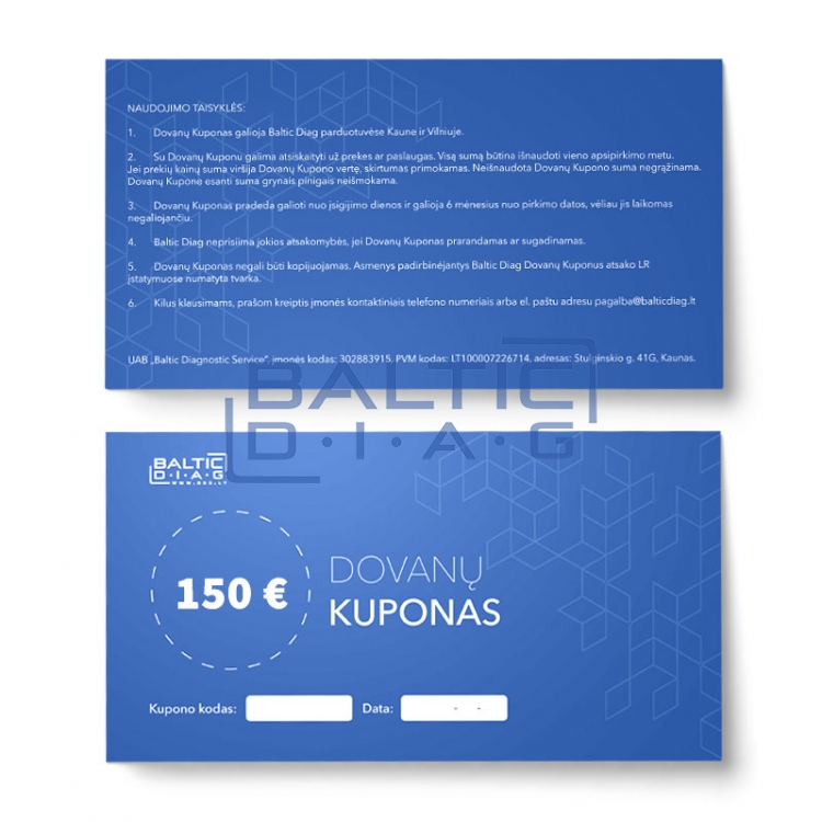 150 Eurų Dovanų Kuponas