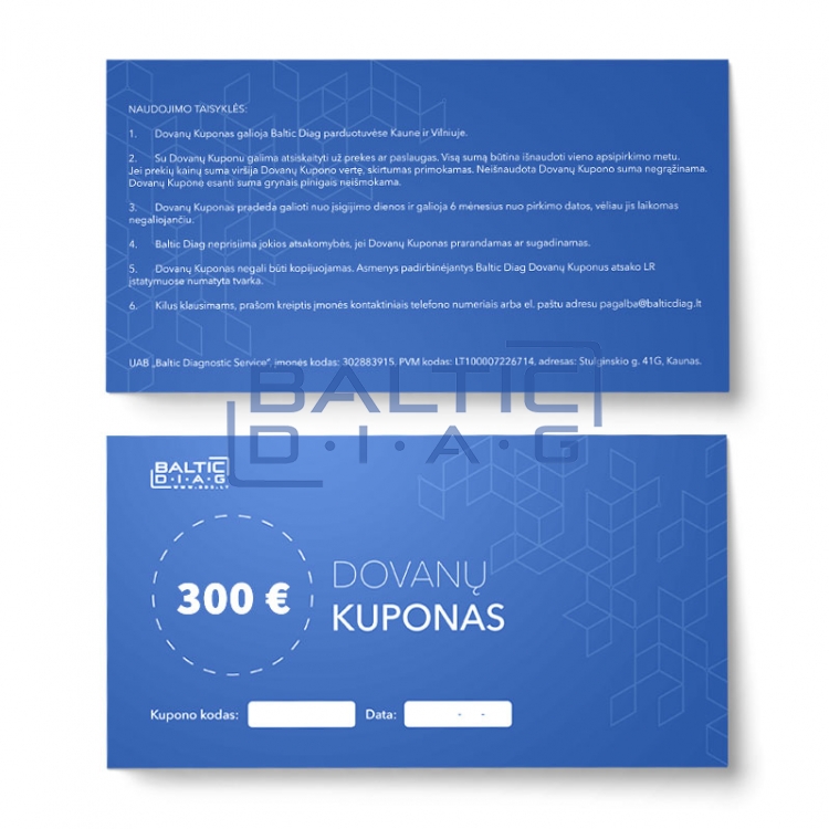 300 Eurų Dovanų Kuponas