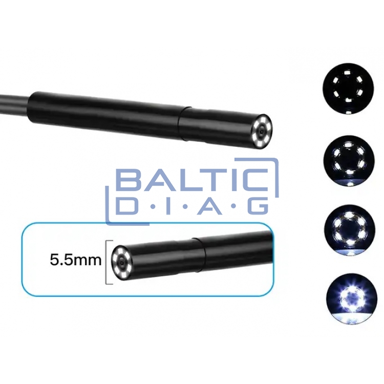 Endoscope with LCD Ø5.5mm, 5m