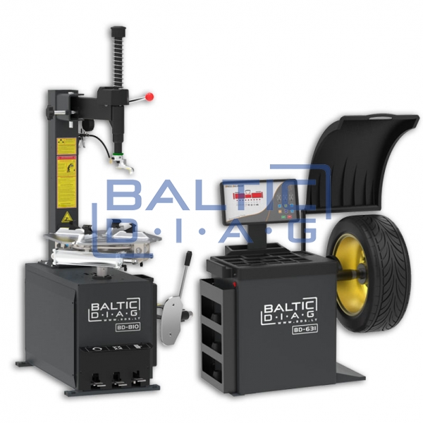 Set of tire changer and wheel balancing machines BD-810 + BD-631-1