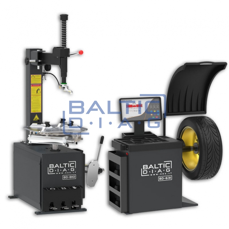 Padangų montavimo ir ratų balansavimo staklių komplektas BD-810 + BD-631-1