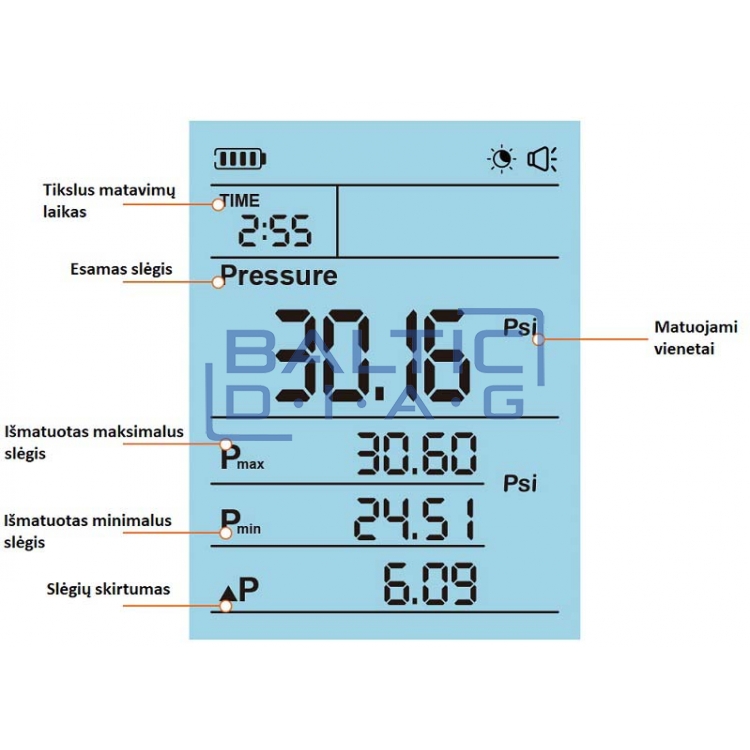 Pavarų dėžių alyvos slėgio matavimo prietaisas Autool PT650