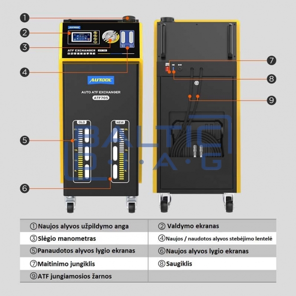 Automatic transmission fluid exchange station Autool ATF705