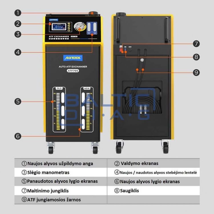 Automatic transmission fluid exchange station Autool ATF705