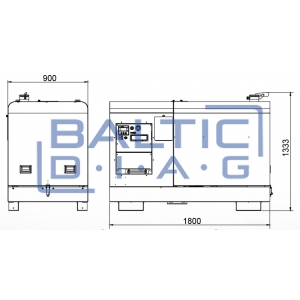 Dyzelinis generatorius MOSA GE 45 KSC, 32 kW Dyzelinis generatorius MOSA GE 45 KSC, 32 kW