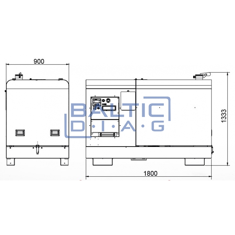 Dyzelinis generatorius MOSA GE 45 KSC, 32 kW
