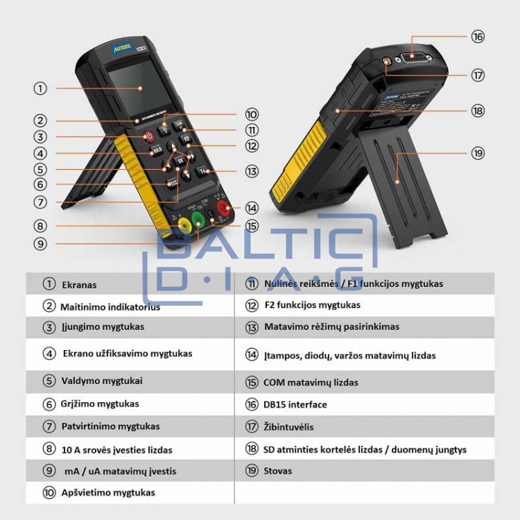 Automobilių diagnostikos multimetras, Autool DM303