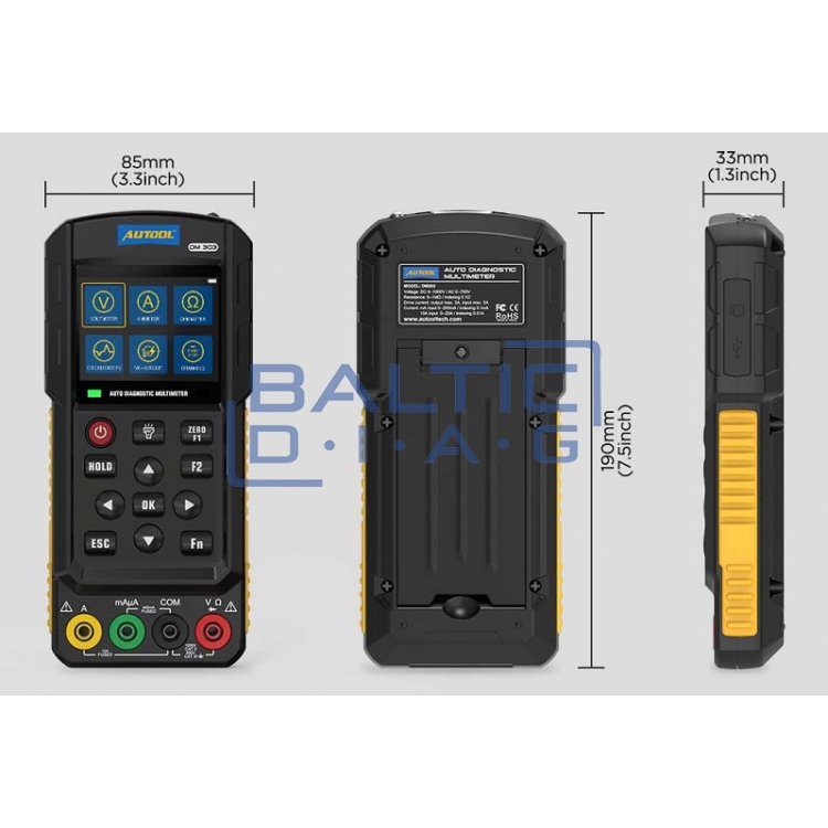 Мультиметр для диагностики автомобиля Autool DM303