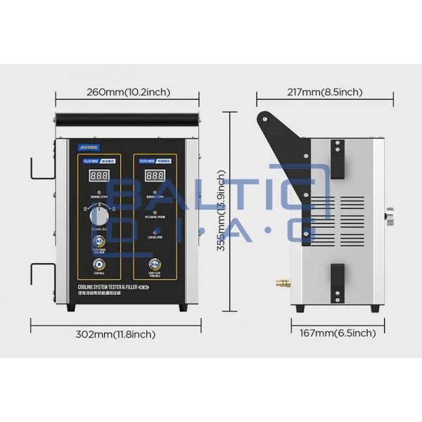Cooling system inspection and filling device, Autool SC301