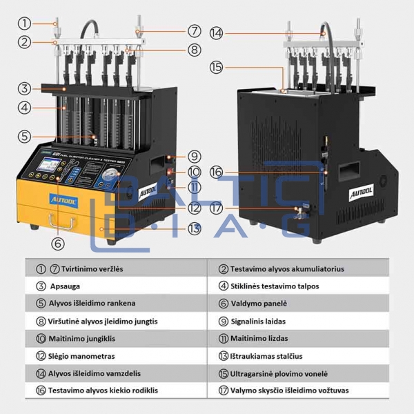 Устройство для проверки и промывки бензиновых форсунок Autool CT500 GDI EFI FEI